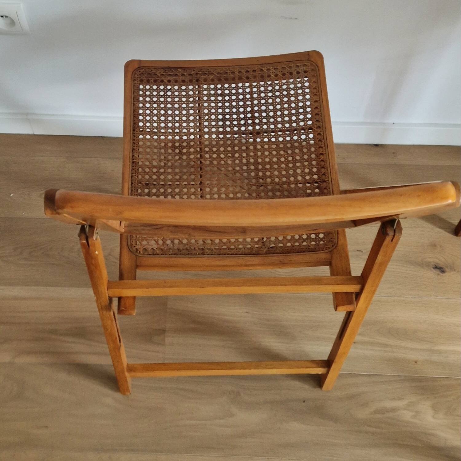 Cannage folding chair 1970