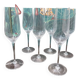 6 Baccarat champagne flutes, grand siècle crystal, Laurent Perrier