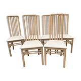 6 wooden design chairs