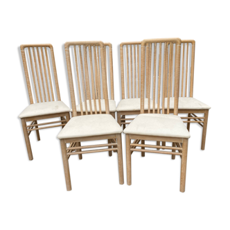 6 wooden design chairs