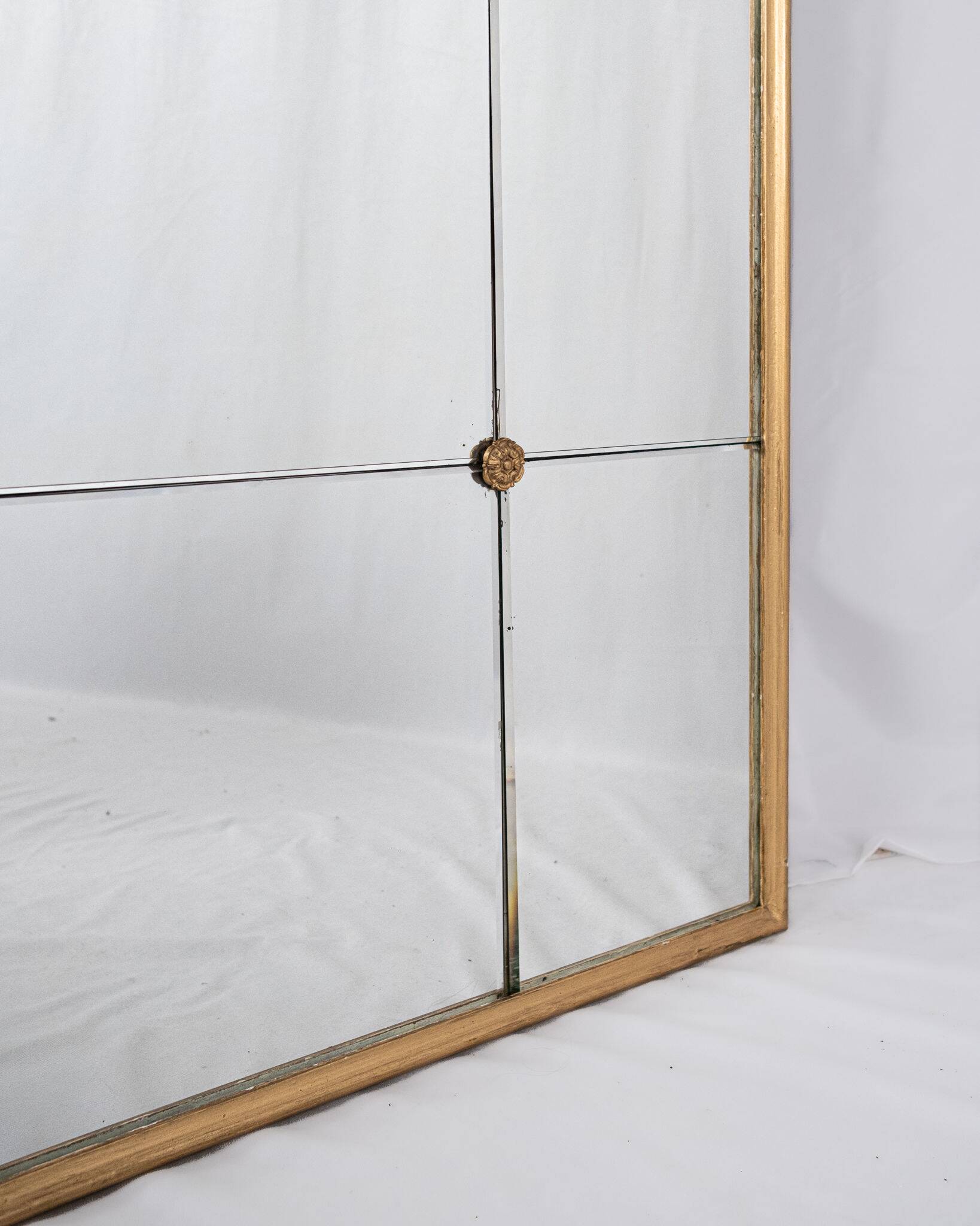 Large mirror brasserie style, France, 1950s