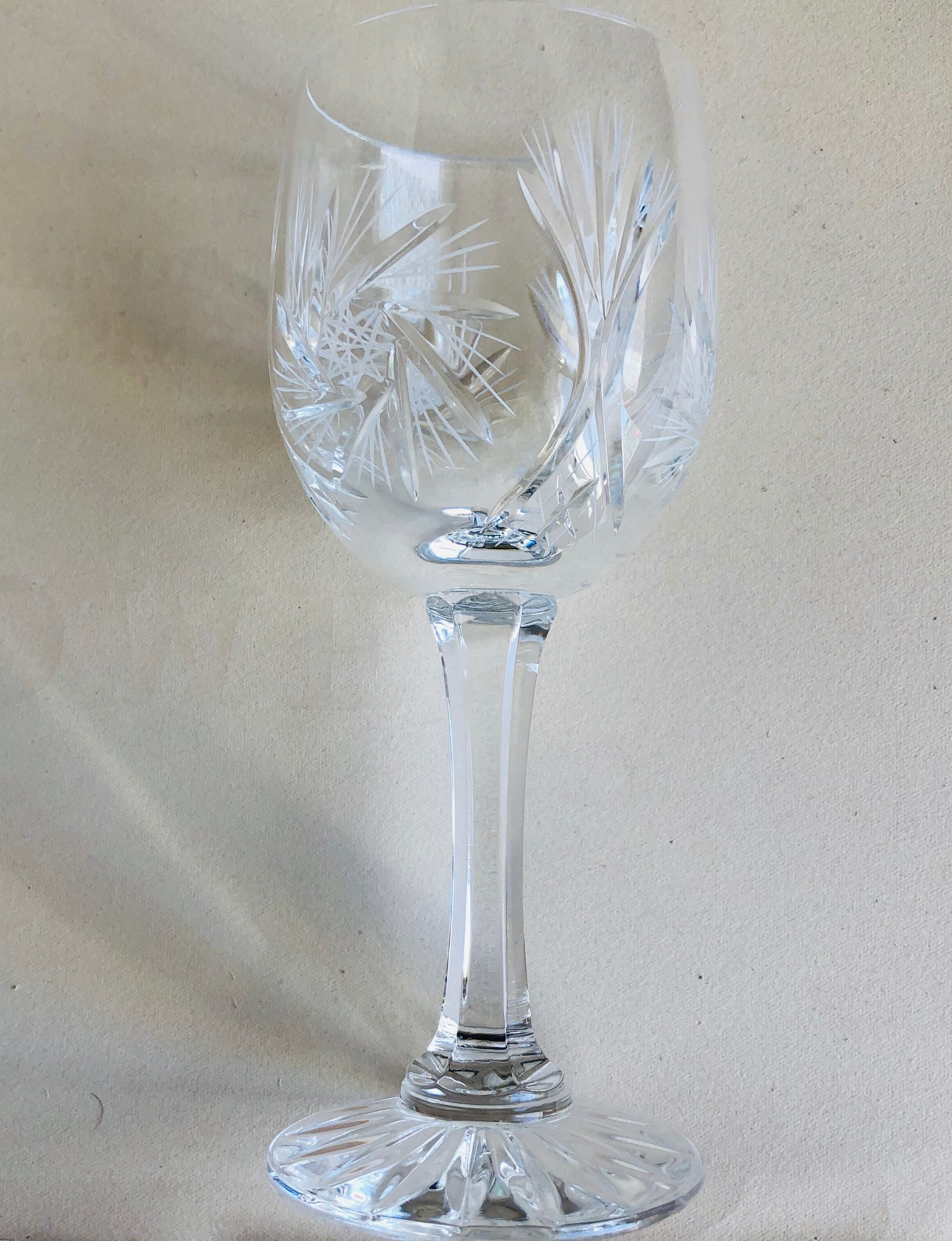 Set of 6 crystal glasses