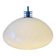 Mushroom pendant - Space Age white light fixture