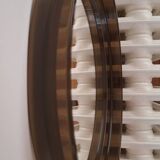 Vintage smoked plexiglass mirror