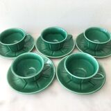 Set of 5 cups of coffee from the 60s