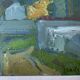 Vintage Landscape Painting“Paysage aux Robinson” By Svan Grandin 1906-1982