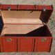 Old curved travel trunk