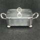Victorian silver metal butter dish