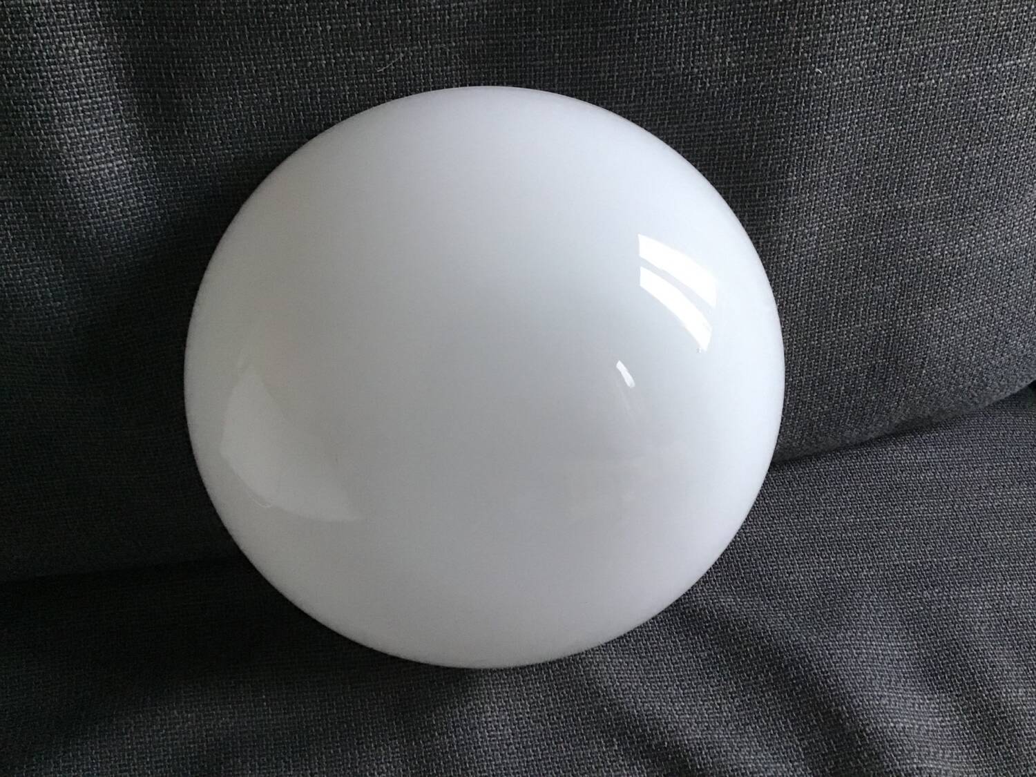 Vintage white half globe ceiling light