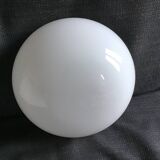 Vintage white half globe ceiling light
