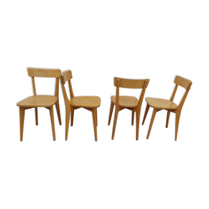 Série de 4 chaises de bistrot année 50