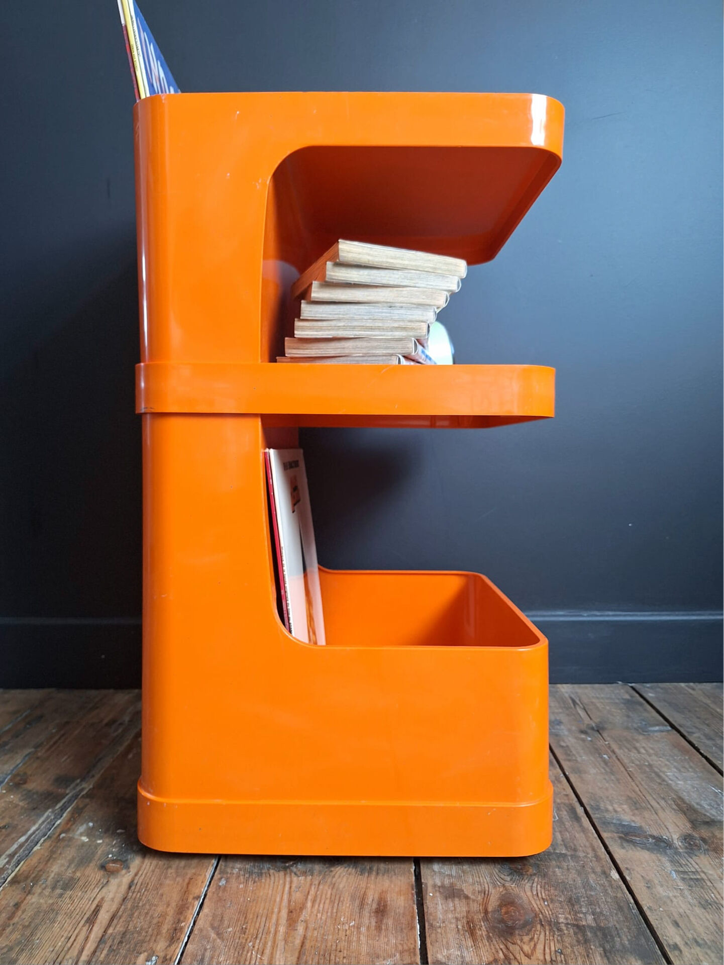 Flair side table for Prisunic by Marc Held, vintage bedside table.