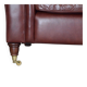 Laura Ashley Mortimer heritage leather 3-seater sofa with wheels.