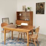Extendable lacquered table czechoslovakia trud 1960