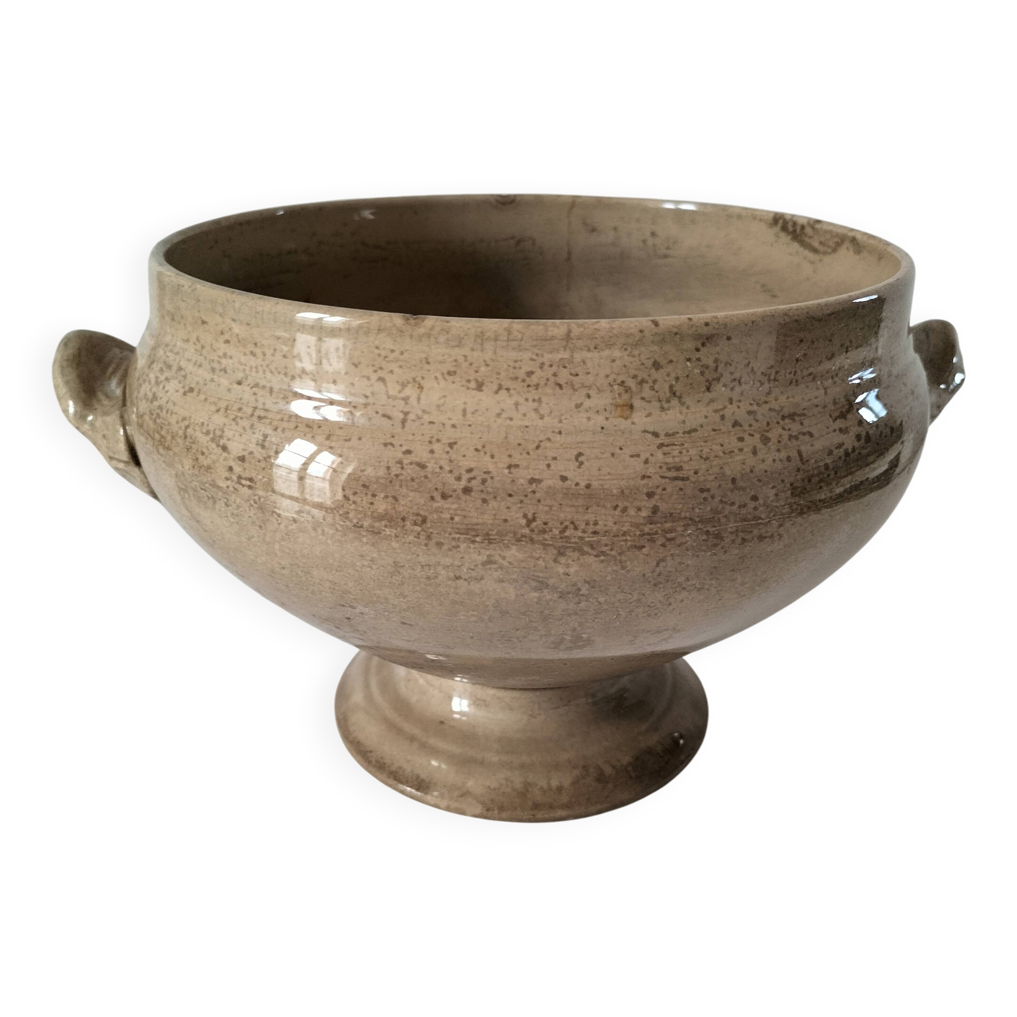 HB vegetable dish Choisy le Roi late 19th century ultra patinated