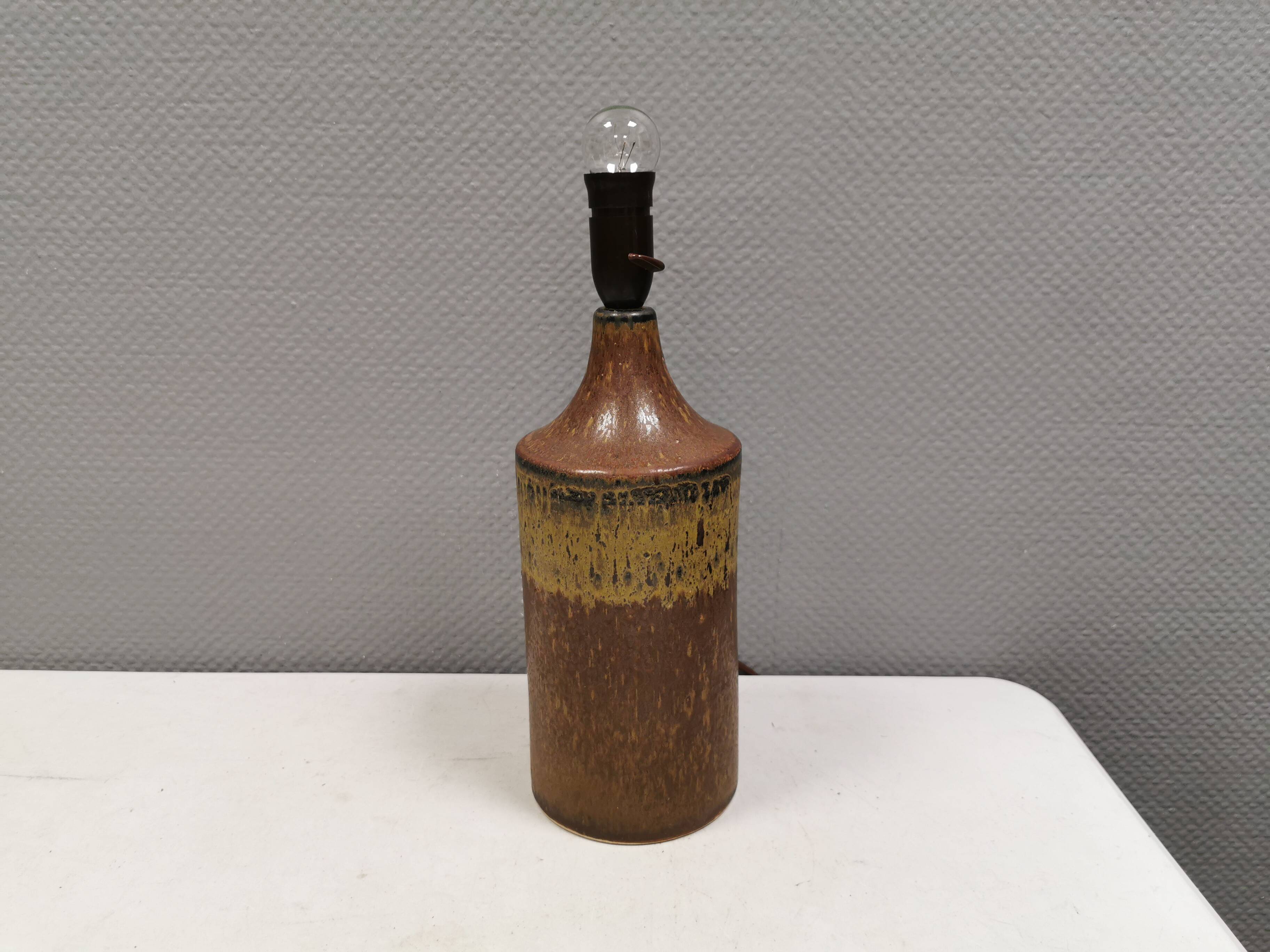 Large ceramic table lamp Denmark, 1970s. by Hans Nielsen Buch (HNB)