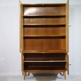 Mid-Century design highboard in cherry wood, vintage dresser, 1960s