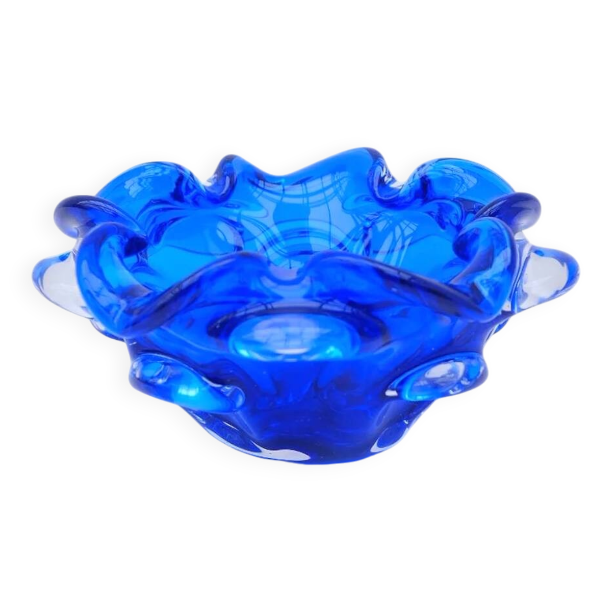 Murano glass trinket tray, blown glass, Italy 1960