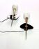 Maison Arlus Pair of brass and black wall sconces, France Mid-Century