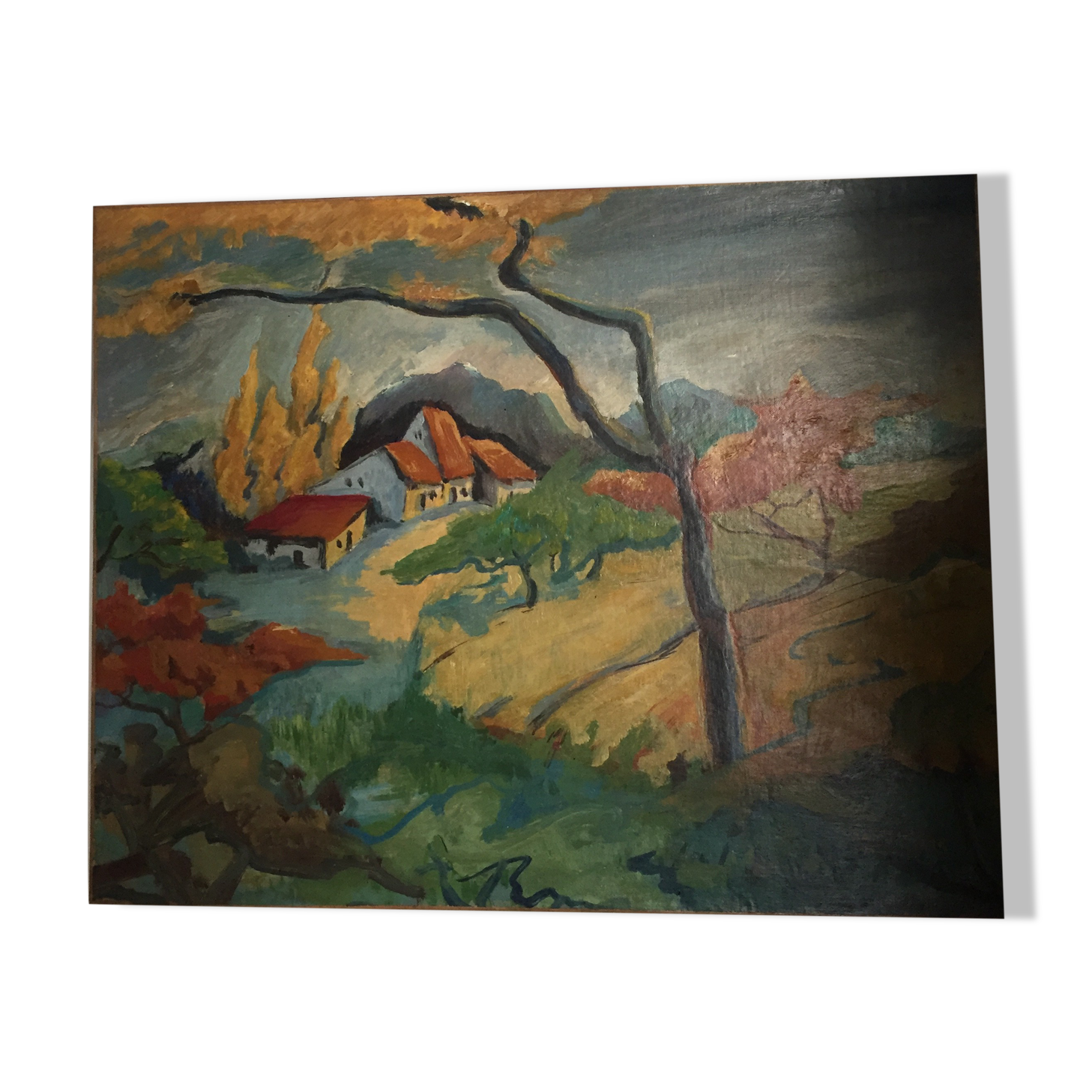 Autumn landscape painting