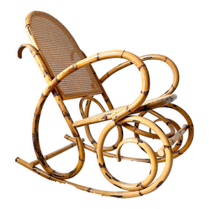 rocking-chair en rotin