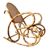Vintage rattan rocking chair