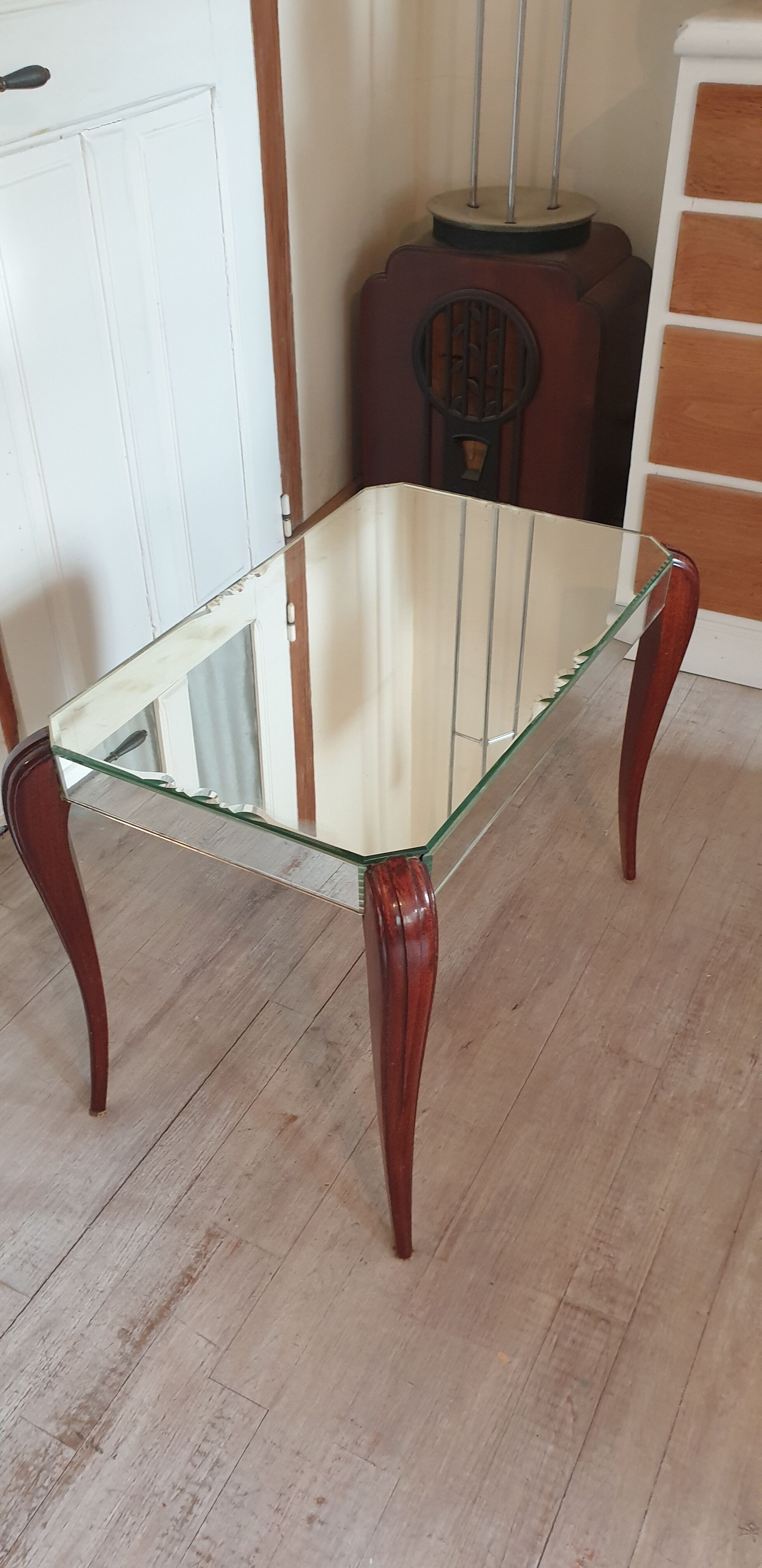Art deco mirror coffee table