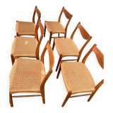 Lot 6 Vintage Danish Arne Wahl Iversen chairs