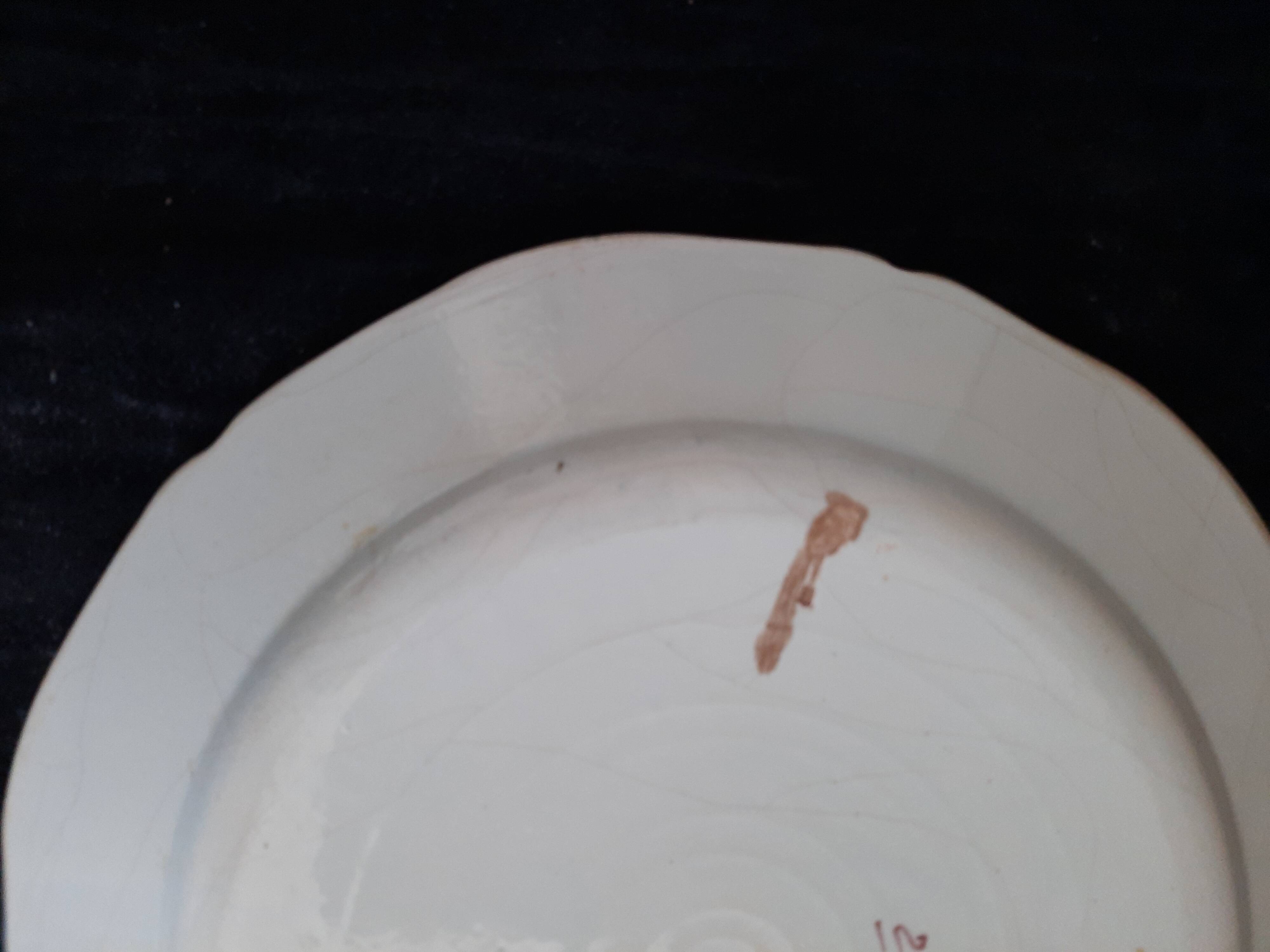 Old HB Quimper Plate Traditional Hand-Painted Rooster Decoration Earthenware 25cm