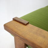 3-seater beech sofa from the 1970s, Czechoslovakia