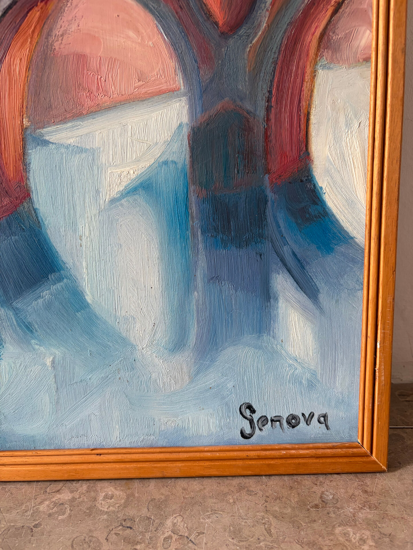 Pont Neuf, Toulouse, oil on canvas signed Sprova