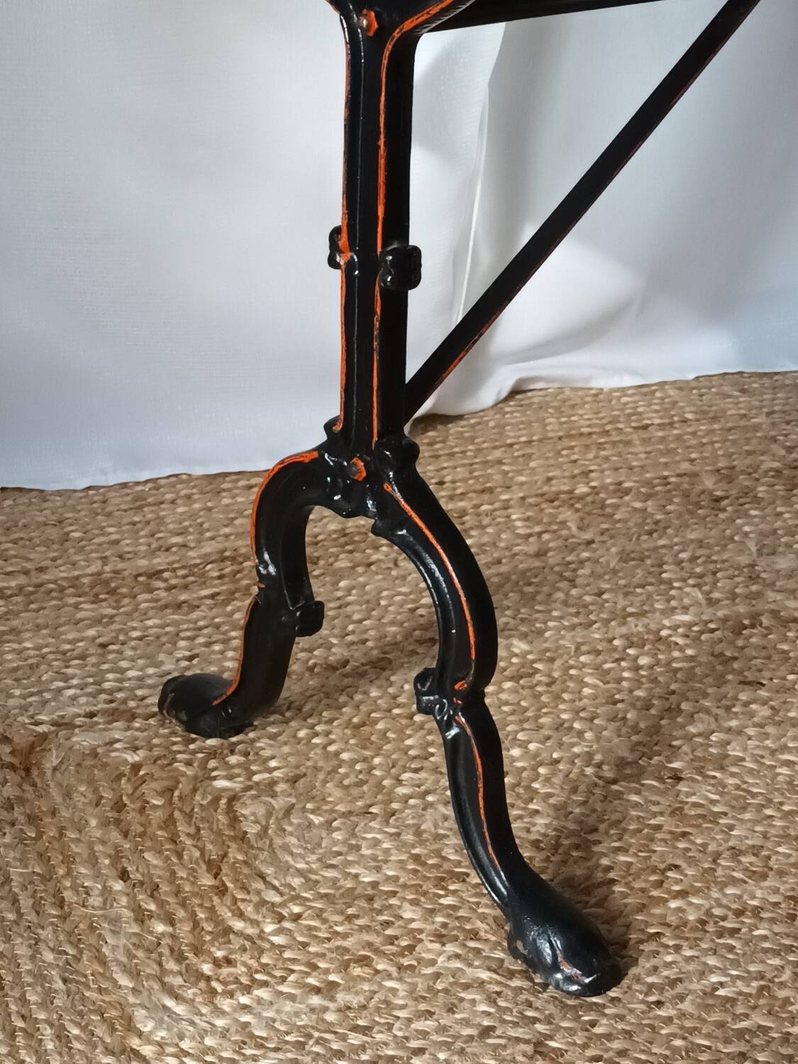 Brutalist walnut bistro table