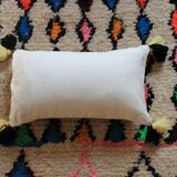Rectangular cushion 100% Wool & Linen Yellow