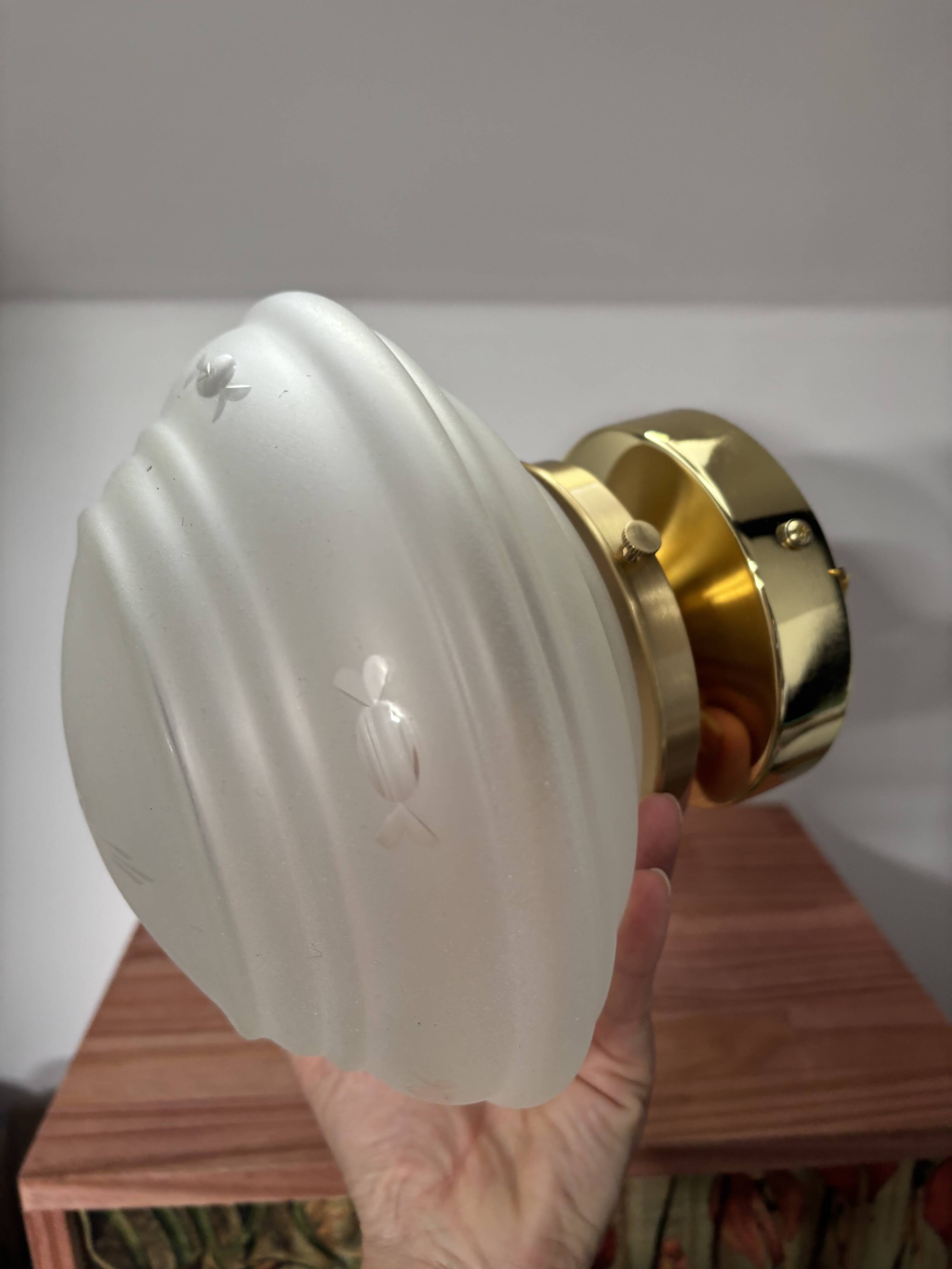 Vintage Art Deco Globe Ceiling Light