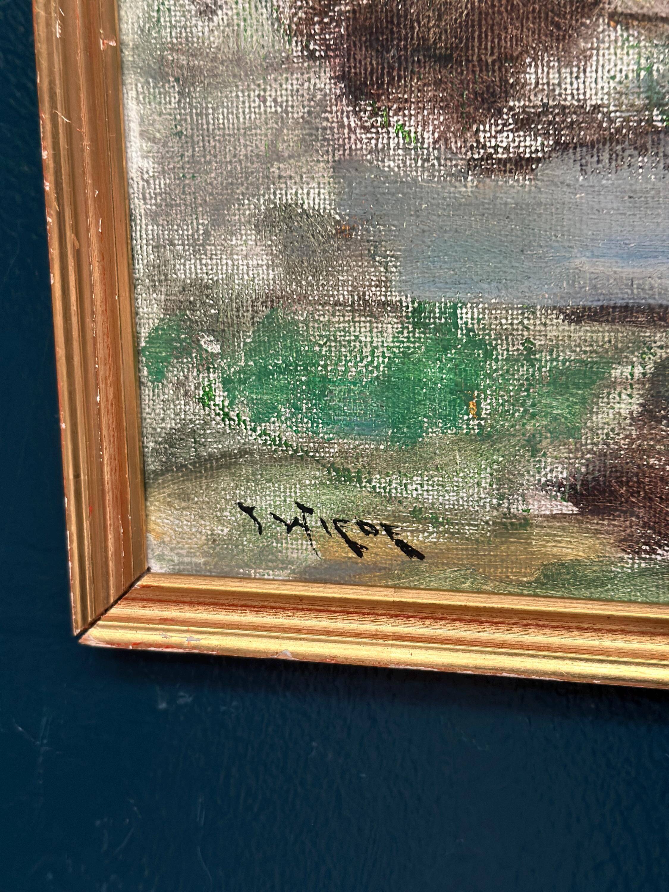 Original Swedish Oil On Panel – “Landscape” By Ingvar Wiede – Vintage & Framed