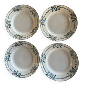 Set of 4 flat plates Saint Amand
