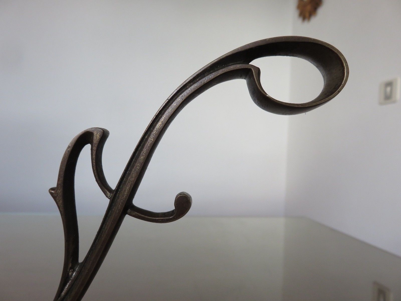 4 hooks Art Nouveau bronze
