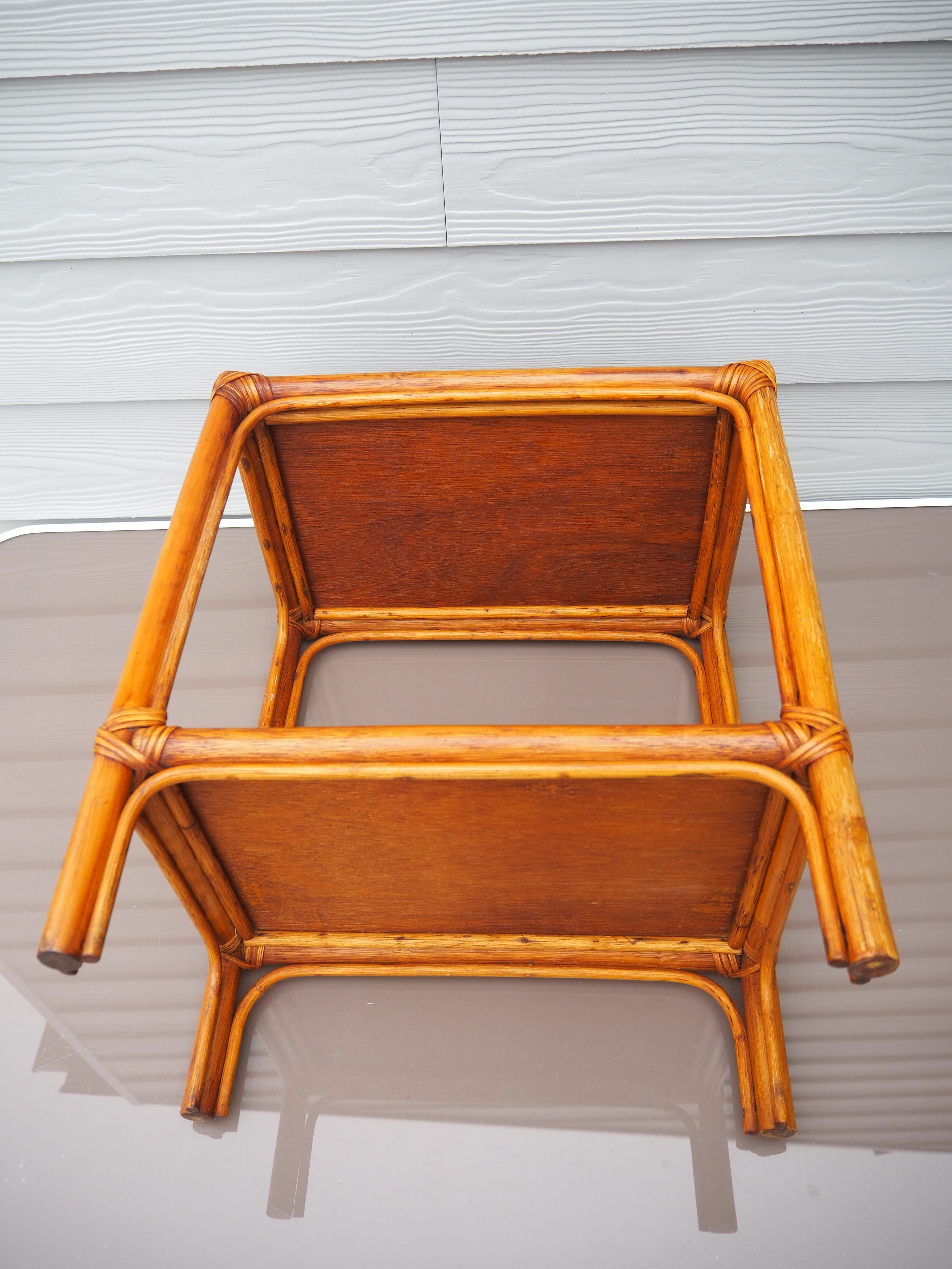 Night table, side table or end of rattan sofa