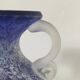 Vintage cobalt blue powdered glass amphora vase