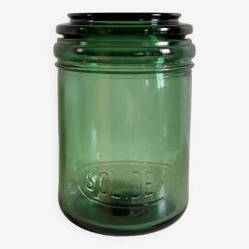 Solidex Dark Green Glass Jar