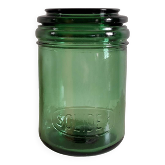 Solidex Dark Green Glass Jar