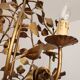Hollywood Regency 4-light floral chandelier gilt with roses Italy 1960-1970