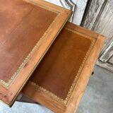 Directoire style flat desk circa 1960 in light cherry wood.