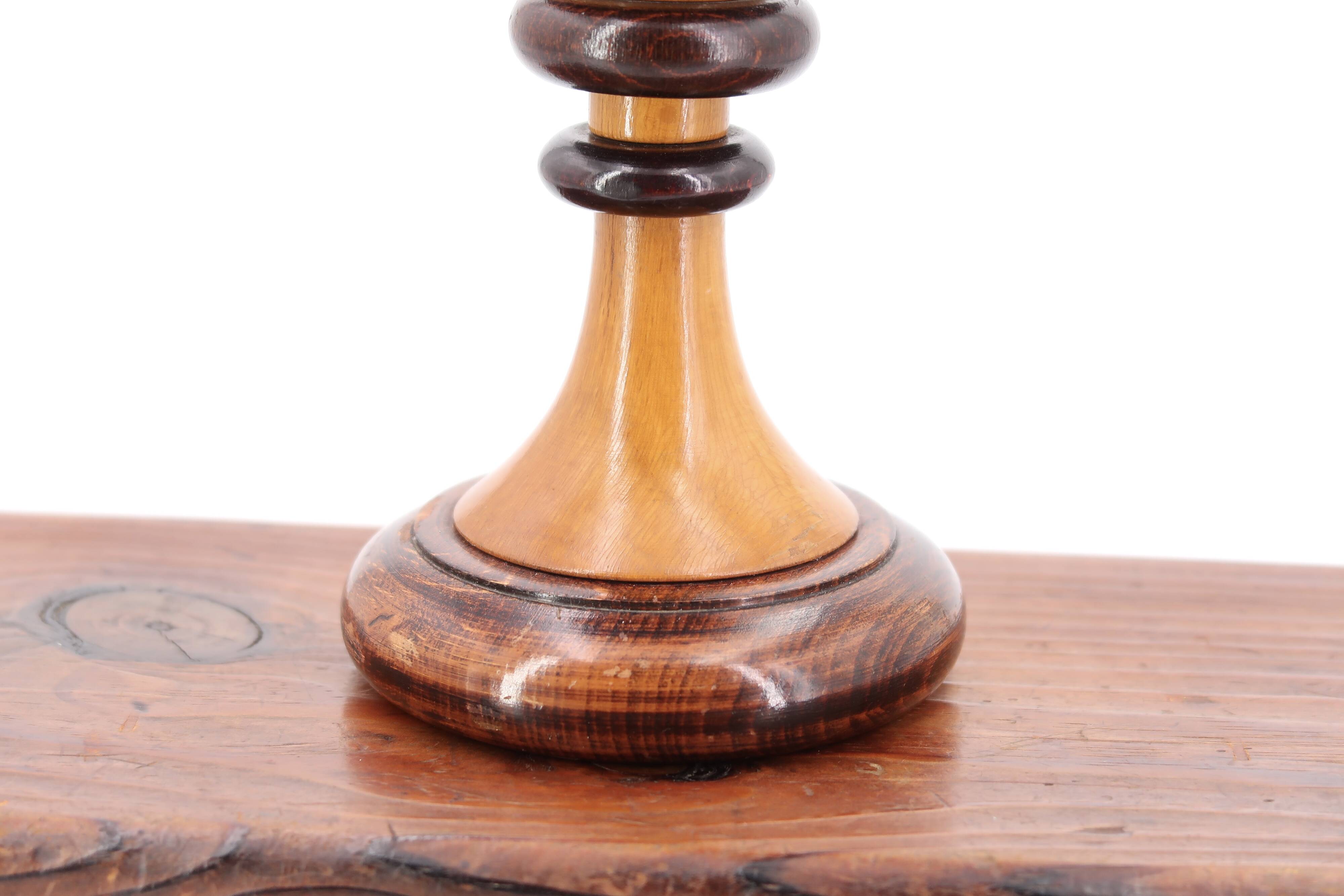 Totem wooden lamp, 70s