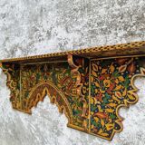 Old wall shelf wall rack handpainted