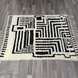 Handmade wool rug Morocco 3 x 2 m