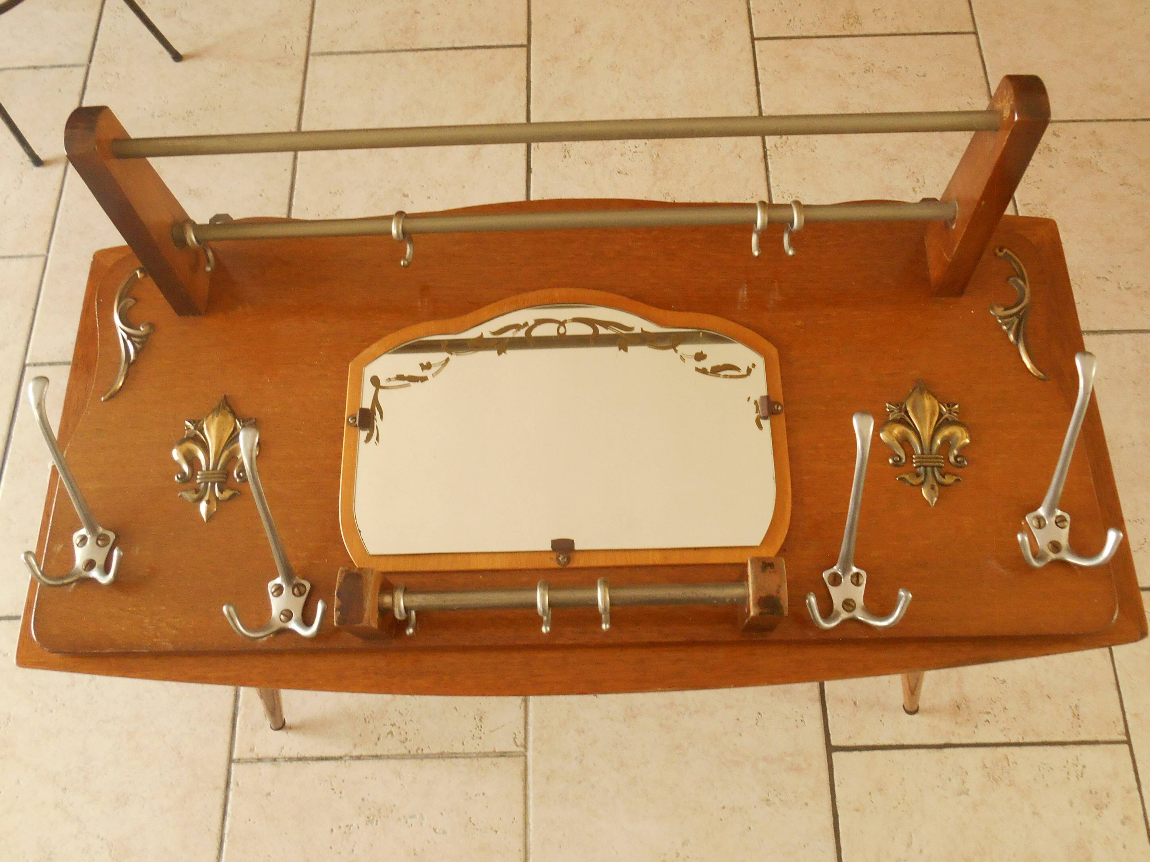 Vintage wall coat rack