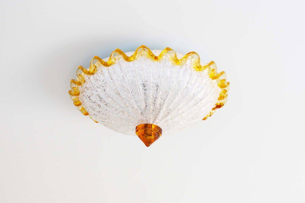 Petite applique ou plafonnier vintage en verre de Murano italien, Italie, années 1970
