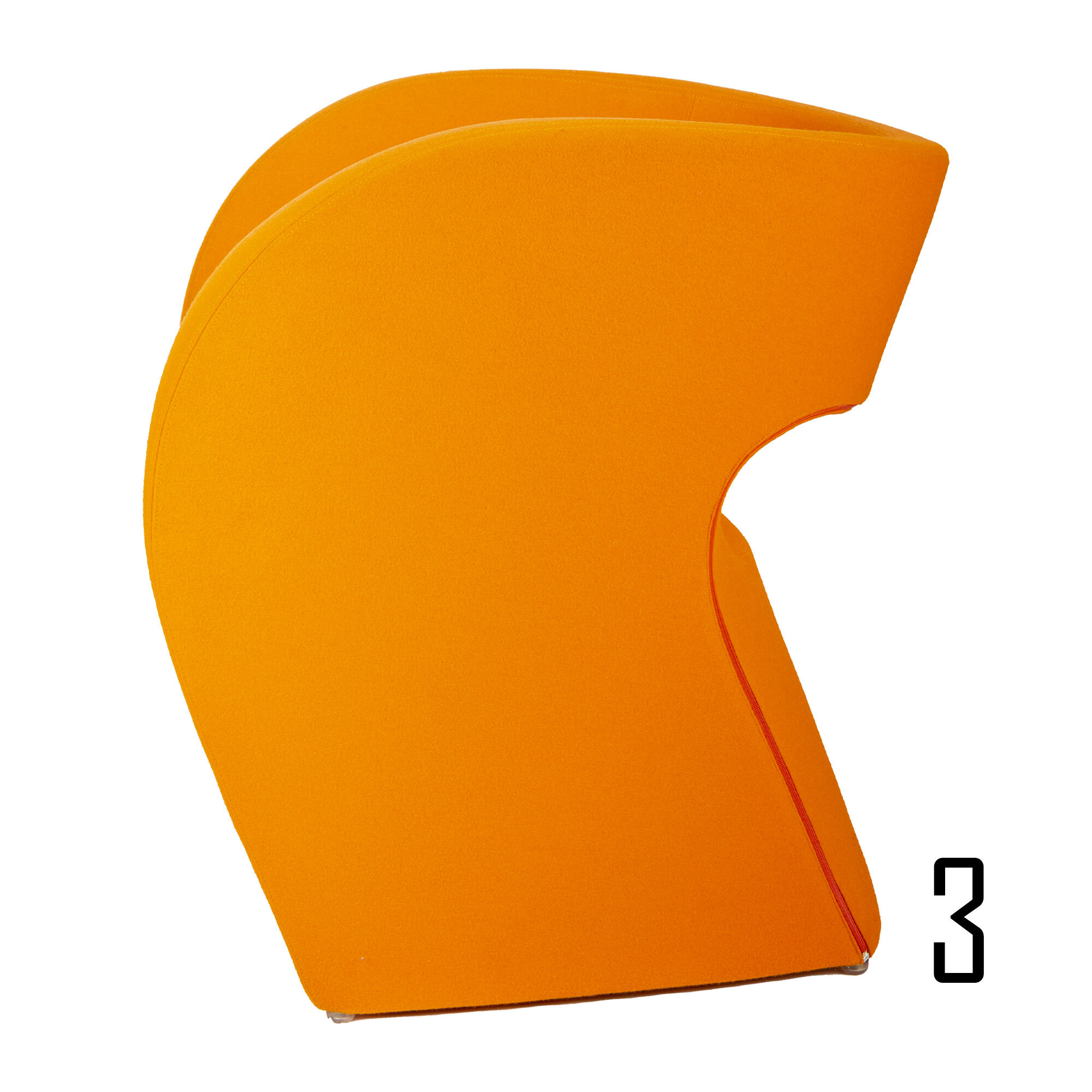 Orange Little Albert Armchair by Ron Arad for Moroso