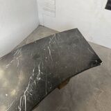 Addor 60s sculptural marble and brass coffee table